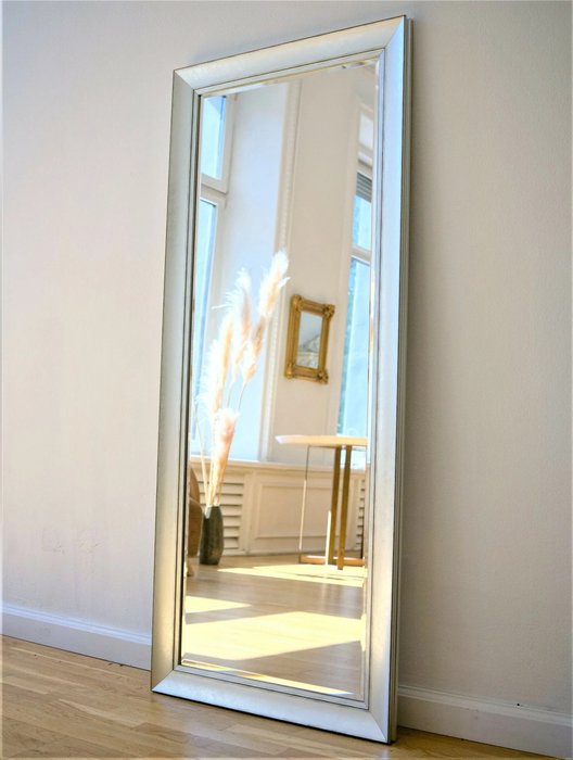 Зеркало напольное Сильвер в раме серебряного цвета - купить Напольные зеркала по цене 21800.0