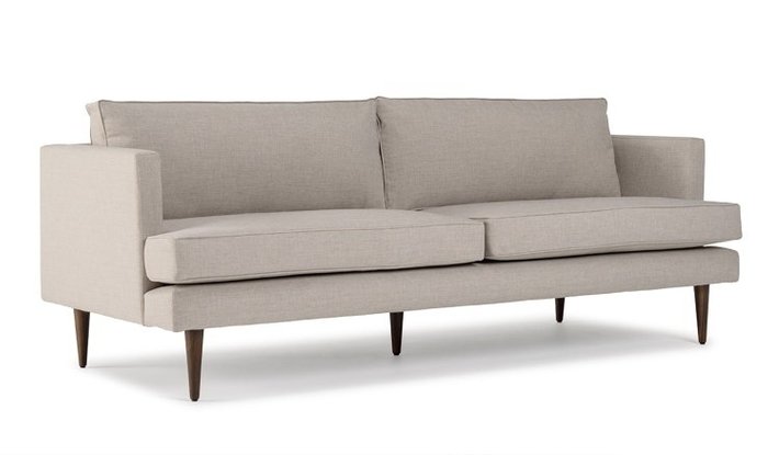Прямой диван серого цвета - купить Прямые диваны по цене 70400.0