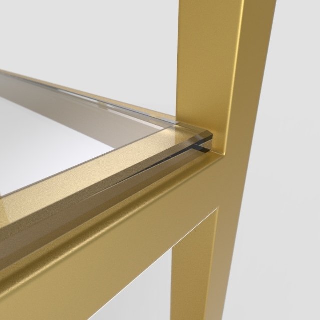Журнальный столик "Elsa" золото с прозрачным стеклом (450х450х450) - лучшие Журнальные столики в INMYROOM