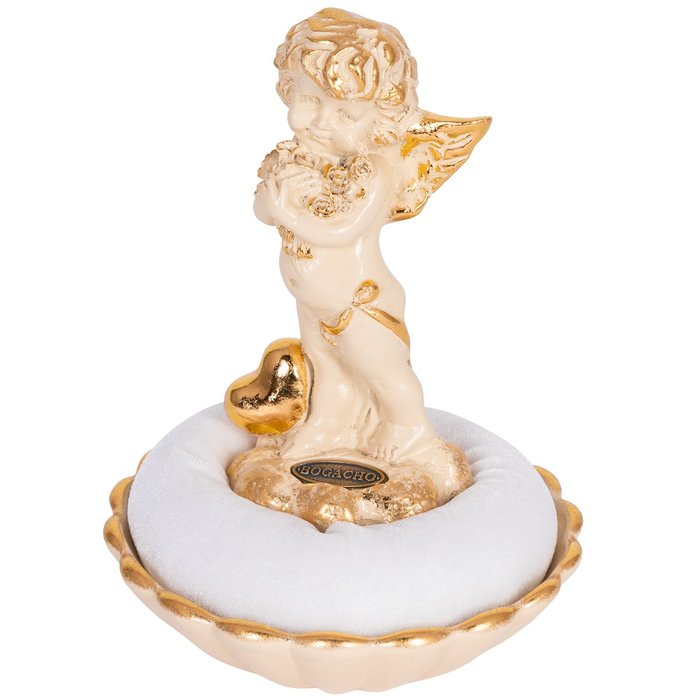 Игольница Ангел Роуз кремово-золотого цвета - купить Фигуры и статуэтки по цене 2817.0