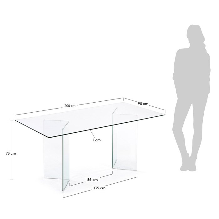 Обеденный стол Burano из стекла - лучшие Обеденные столы в INMYROOM