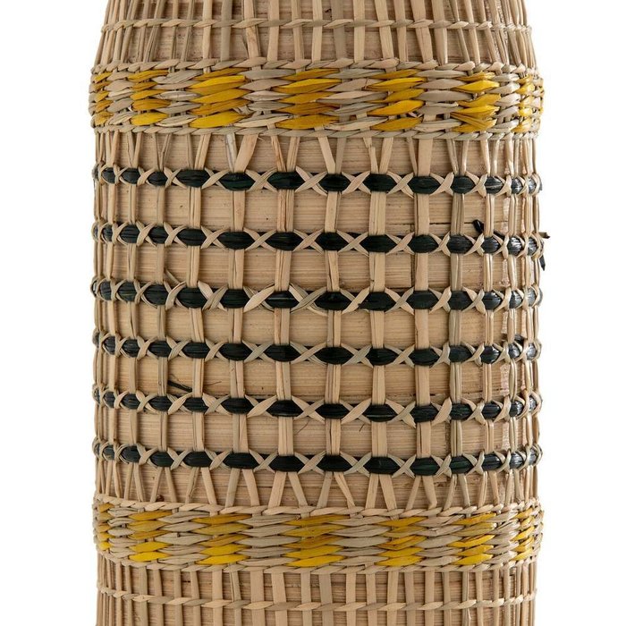 Ваза декоративная из плетеного разноцветного бамбука Plooming бежевого цвета - купить Вазы  по цене 4649.0