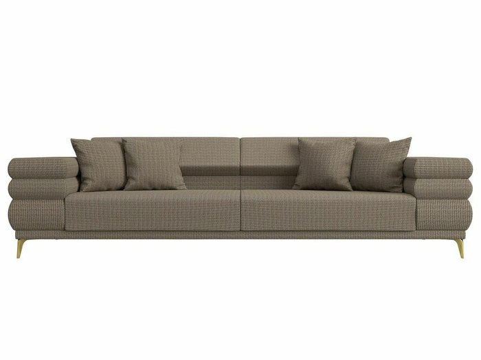 Прямой диван-кровать Лига 021 бежево-коричневого цвета  - купить Прямые диваны по цене 53999.0