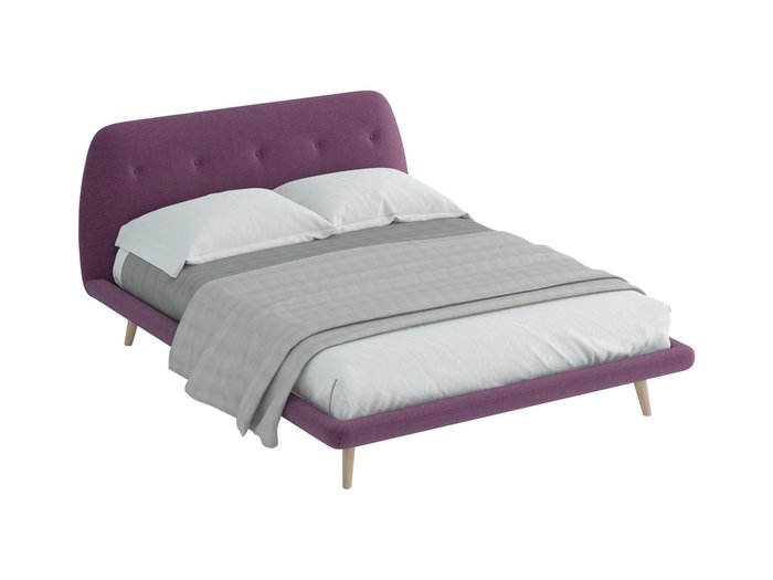 Кровать Loa фиолетового цвета 160x200 
