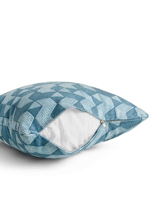 Декоративная подушка Mystery 45х45 сине-голубого цвета - купить Декоративные подушки по цене 1368.0