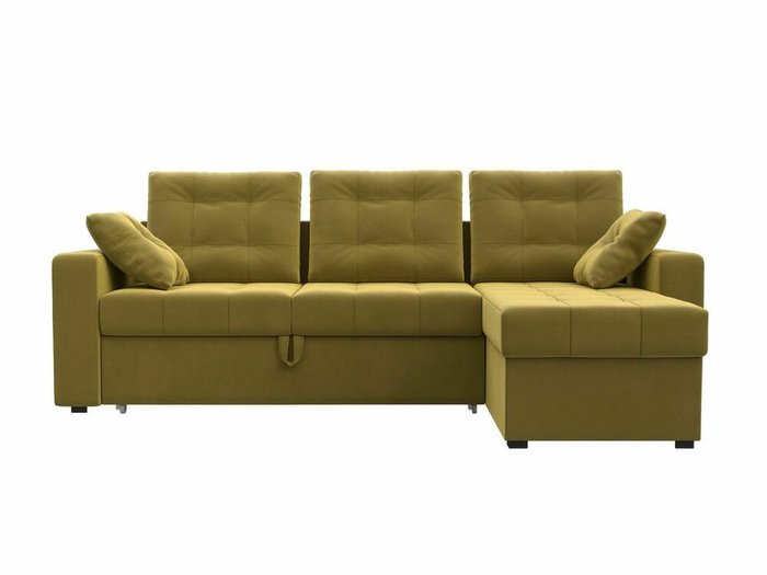Угловой диван-кровать Камелот желтого цвета правый угол - купить Угловые диваны по цене 45999.0