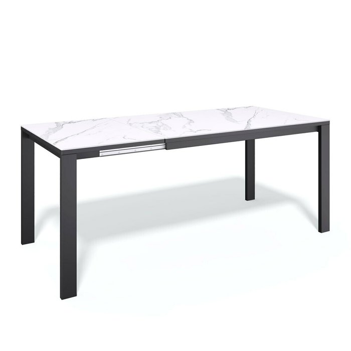 Раздвижной обеденный стол BL130 бело-черного цвета - купить Обеденные столы по цене 49070.0