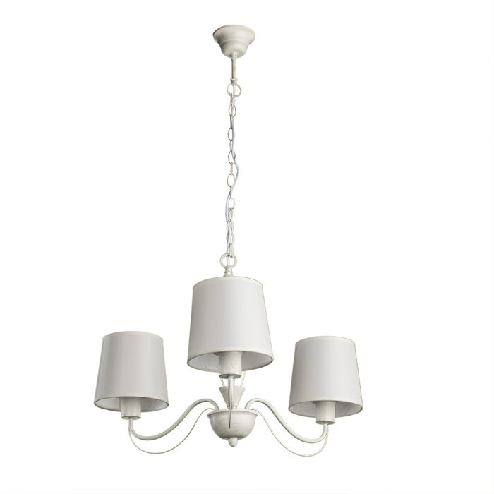 Подвесная люстра ARTE LAMP "Orlean" с белыми абажурами Подвесная люстра ARTE LAMP "Orlean" с белыми абажурами