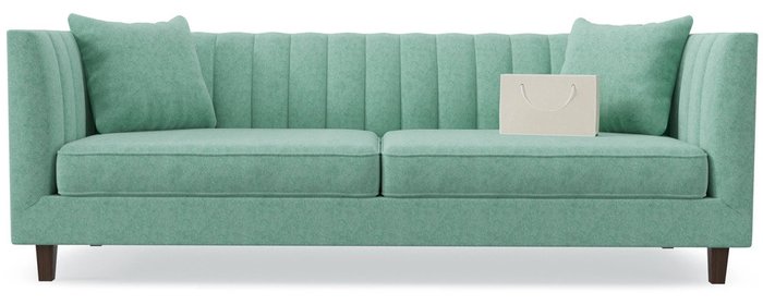 Диван прямой Penelope зелено-голубого цвета - лучшие Прямые диваны в INMYROOM