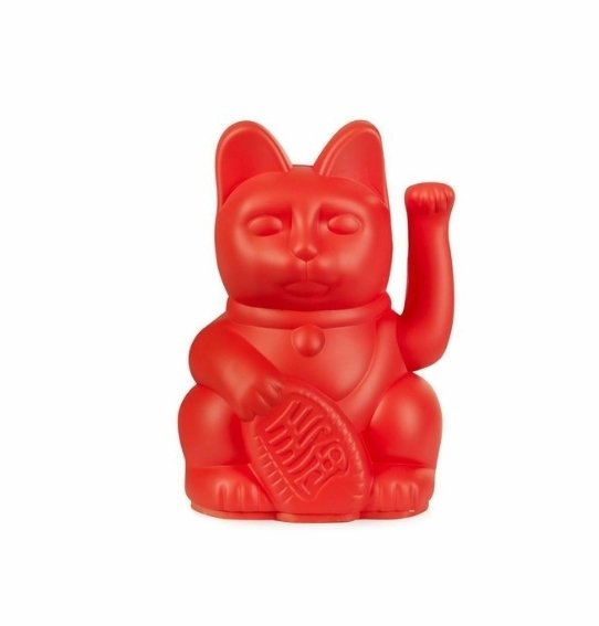 Декоративная фигурка-статуэтка Lucky Cat Mini красного цвета