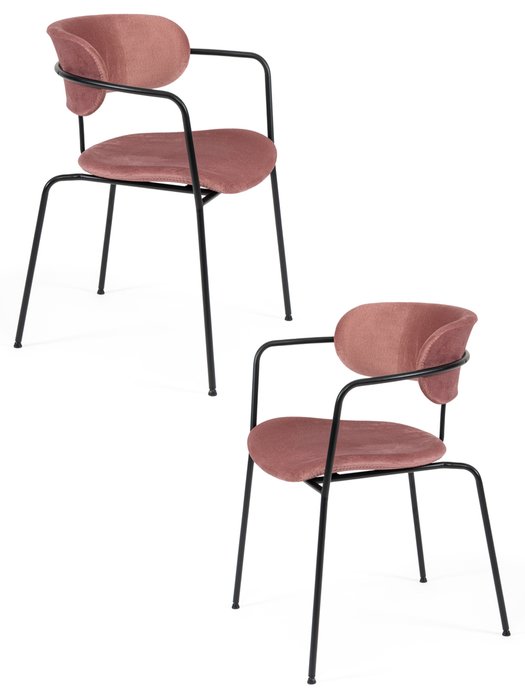 Набор из двух стульев Van Hallen темно-розового цвета
