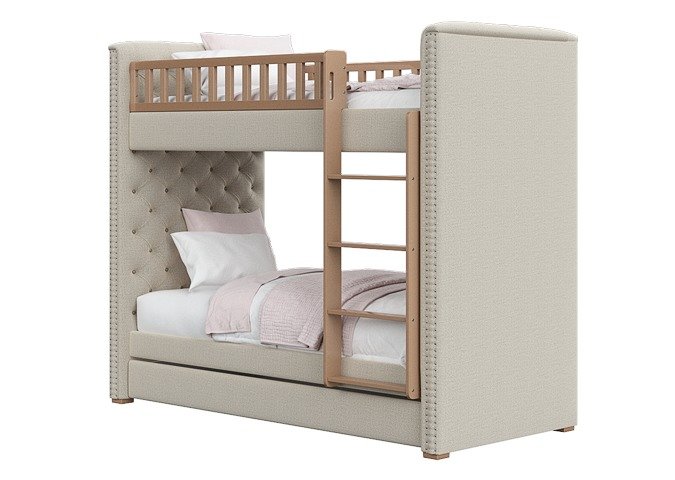 Двухъярусная кровать Elit Soft 90х200 бежевого цвета - лучшие Двухъярусные кроватки в INMYROOM