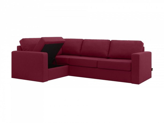 Угловой диван-кровать Peterhof бордового цвета - лучшие Угловые диваны в INMYROOM