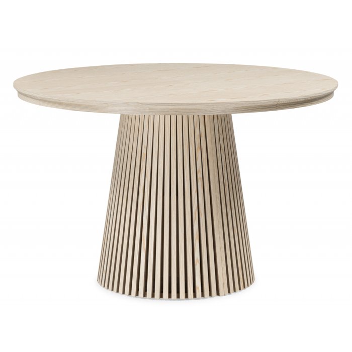 Обеденный стол Mersin 120х120 бежевого цвета