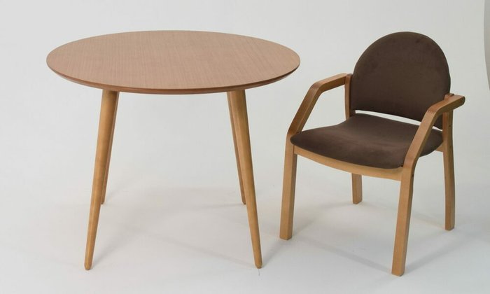 Стол обеденный Монте D90 бежевого цвета - лучшие Обеденные столы в INMYROOM