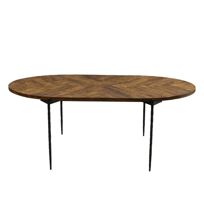 Обеденный стол из массива Васу коричневого цвета - купить Обеденные столы по цене 63900