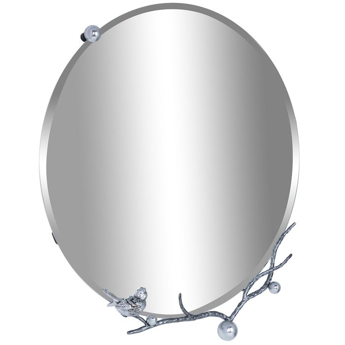 Зеркало настенное Терра Бранч серебряного цвета - купить Настенные зеркала по цене 26224.0
