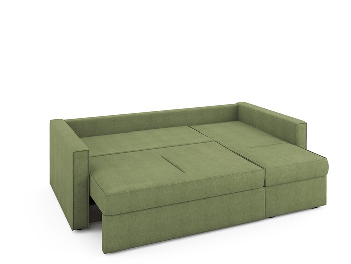 Угловой раскладной диван Macao правый оливкового цвета - купить Угловые диваны по цене 72100.0