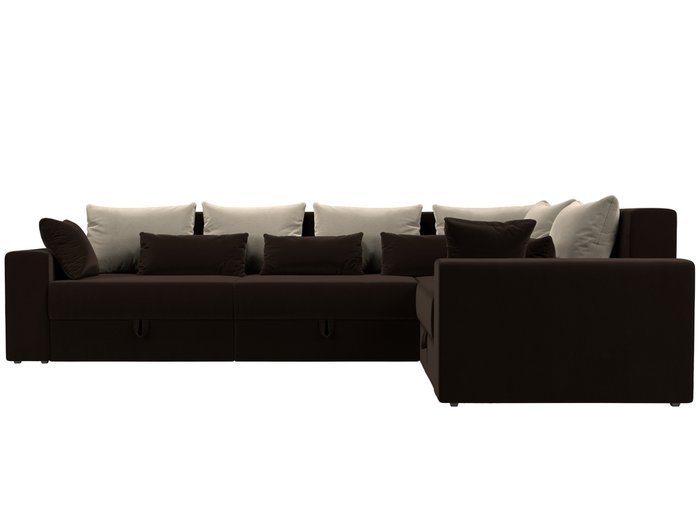 Угловой диван-кровать Мэдисон Long коричнево-бежевого цвета правый угол - купить Угловые диваны по цене 70990.0