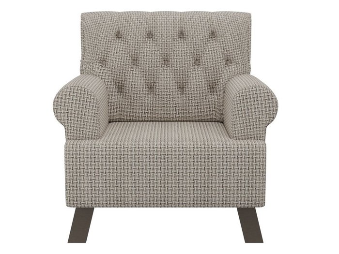 Кресло Хилтон серо-бежевого цвета - купить Интерьерные кресла по цене 21990.0