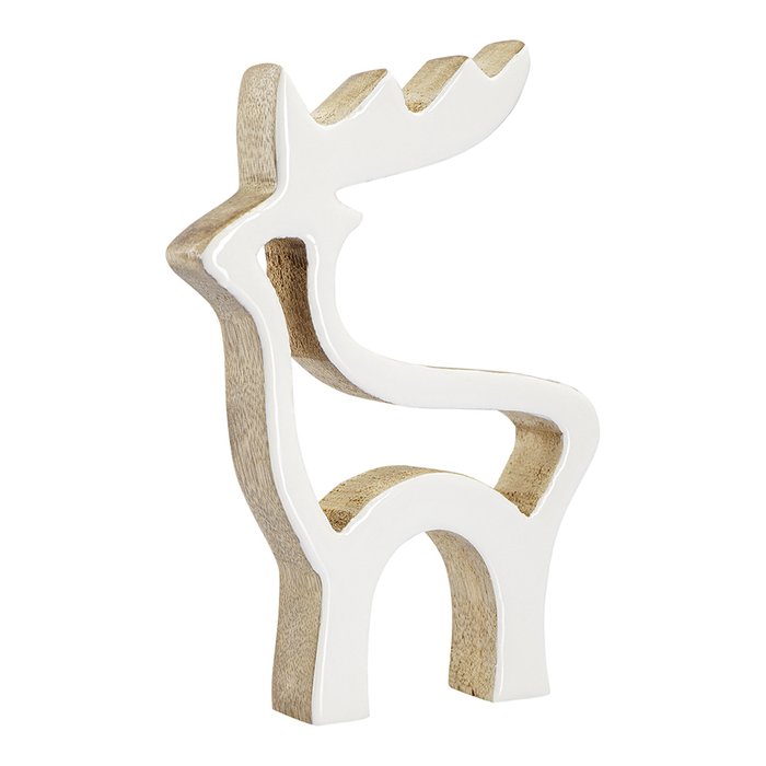 Декор новогодний Reindeer Dasher белого цвета - купить Фигуры и статуэтки по цене 790.0 Декор новогодний Reindeer Dasher белого цвета - купить Фигуры и статуэтки по цене 790.0