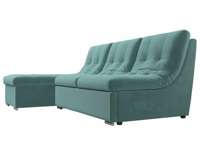 Угловой диван-кровать Релакс бирюзового цвета угол левый - лучшие Угловые диваны в INMYROOM