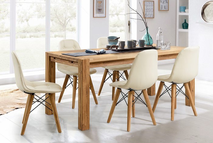 Стол обеденный Берген светло-коричневого цвета - лучшие Обеденные столы в INMYROOM