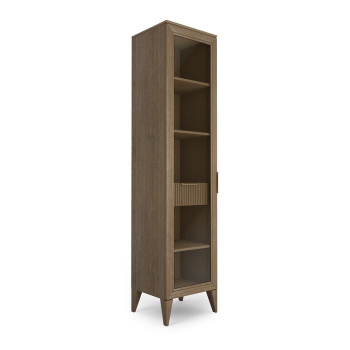 Книжный шкаф Линии коричневого цвета левый - купить Книжные шкафы по цене 88000.0