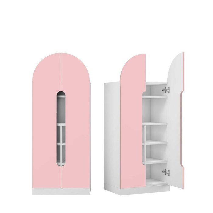 Шкаф Арк 1 S розово-белого цвета