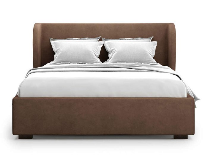 Кровать Tenno без подъемного механизма 140х200 шоколадного цвета - купить Кровати для спальни по цене 44000.0