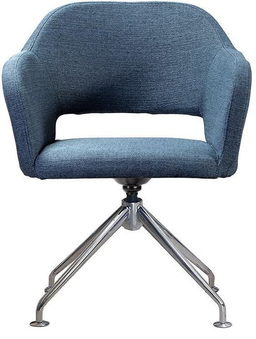 Стул Oscar Spider CR Сканди синего цвета - лучшие Обеденные стулья в INMYROOM