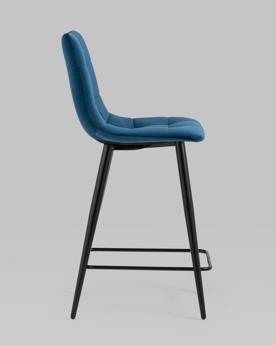 Стул полубарный Джанго синего цвета - лучшие Барные стулья в INMYROOM