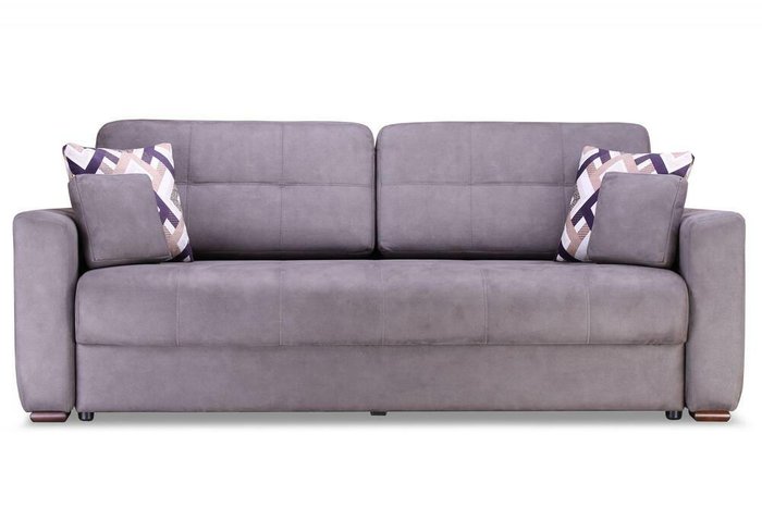 Прямой диван-кровать Фреско Оптима серого цвета