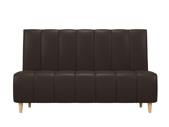 Диван прямой Ральф коричневого цвета (экокожа) - купить Прямые диваны по цене 22999.0