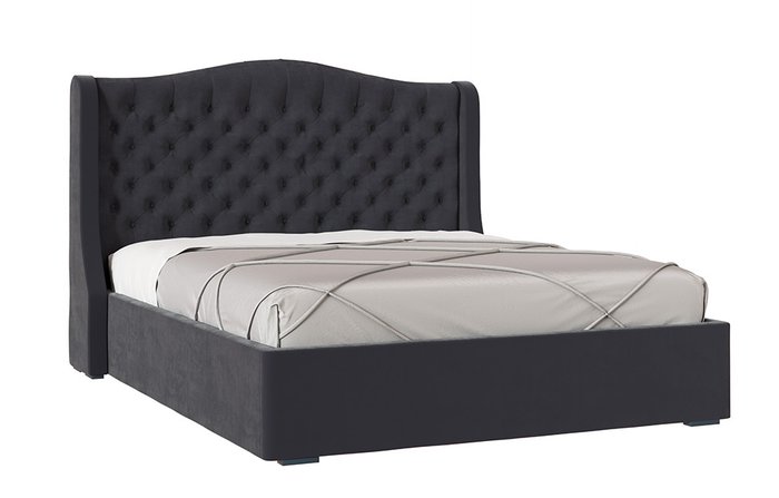 Кровать Орнелла 160х200 темно-серого цвета - купить Кровати для спальни по цене 80179.0