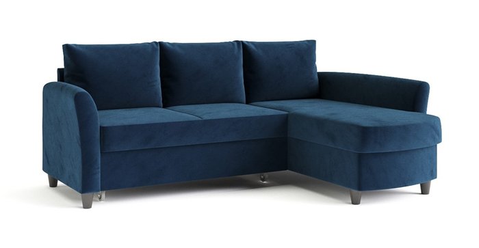 Угловой диван-кровать Катарина темно-синего цвета - купить Угловые диваны по цене 62420.0