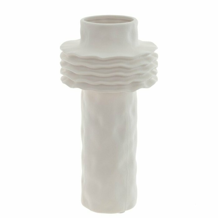 Керамическая ваза белого цвета 