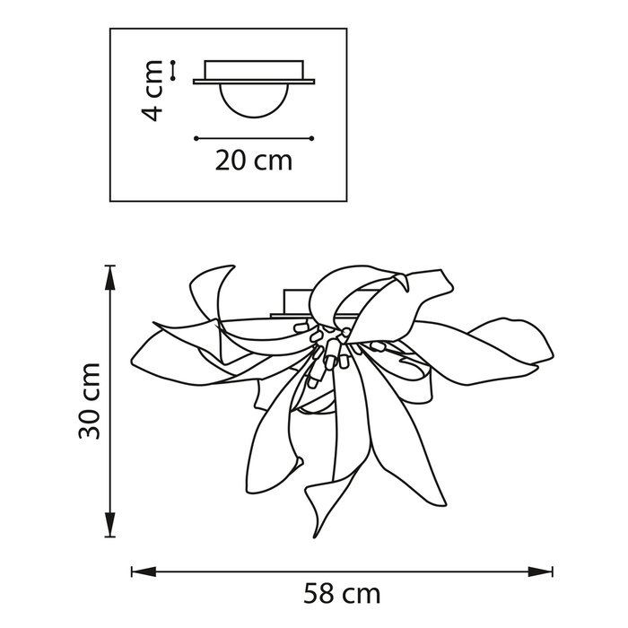 Потолочная люстра Turbio серебристого цвета - лучшие Потолочные люстры в INMYROOM