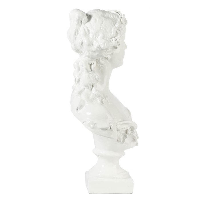 Бюст с глянцевой белой глазурью - купить Фигуры и статуэтки по цене 9369.0