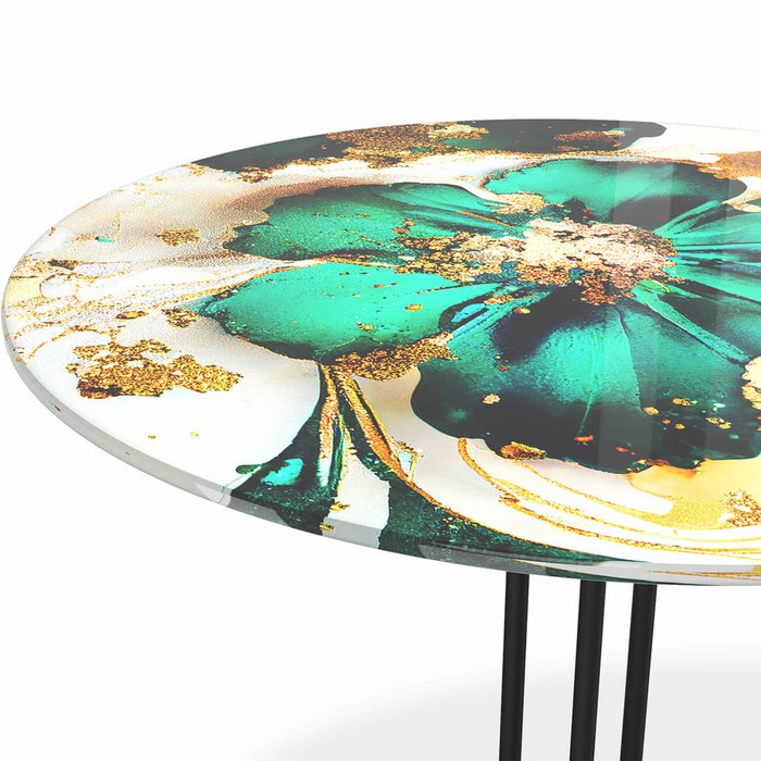 Кофейный столик Cosmic бежево-бирюзового цвета - лучшие Кофейные столики в INMYROOM