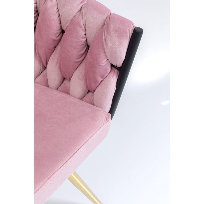 Стул с подлокотниками Knot розового цвета - лучшие Обеденные стулья в INMYROOM