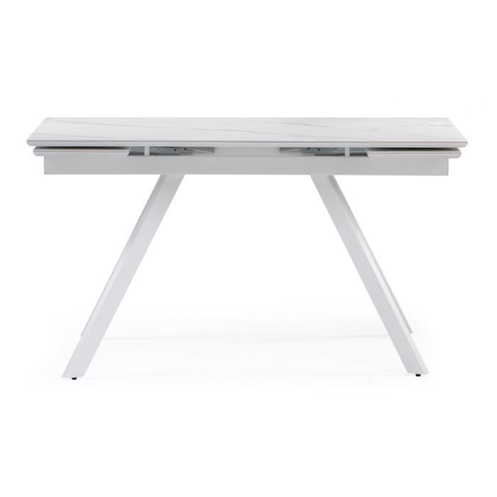Раздвижной обеденный стол Габбро белого цвета - купить Обеденные столы по цене 45230.0
