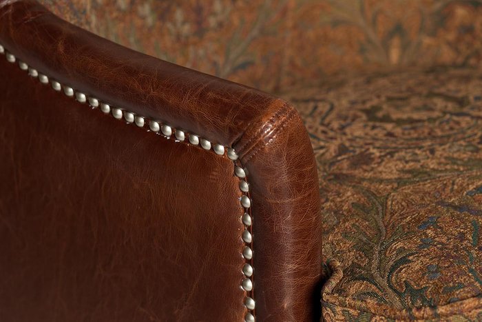 Кресло коричневое с зеленым жаккардом - лучшие Интерьерные кресла в INMYROOM