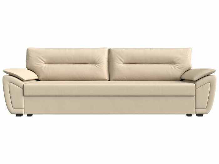 Прямой диван-кровать Нэстор Лайт бежевого цвета (экокожа) - купить Прямые диваны по цене 29999.0