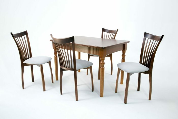 Обеденная группа Верди 120 со стульями серо-коричневого цвета - купить Обеденные группы по цене 60780.0