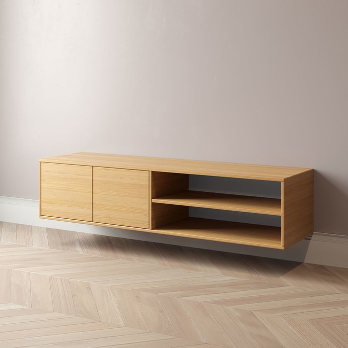 Тумба ТВ Fly-1 180 цвета светлый орех - лучшие Тумбы для ТВ в INMYROOM Тумба ТВ Fly-1 180 цвета светлый орех - лучшие Тумбы для ТВ в INMYROOM