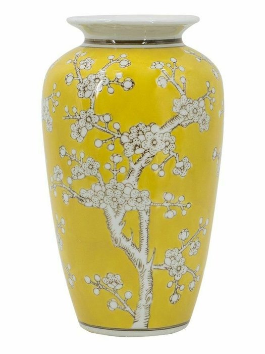Фарфоровая ваза H27 желто-белого цвета - купить Вазы  по цене 4600.0