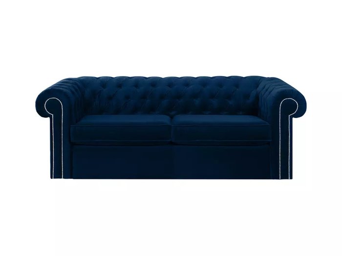 Диван-кровать Chesterfield темно-синего цвета