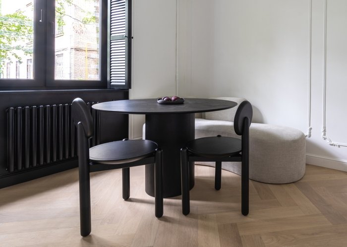 Стол обеденный Type D 120 черного цвета - лучшие Обеденные столы в INMYROOM Стол обеденный Type D 120 черного цвета - лучшие Обеденные столы в INMYROOM