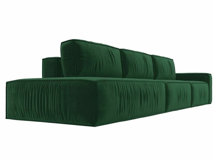 Диван-кровать Прага Модерн Лонг темно-зеленого цвета подлокотник справа - лучшие Прямые диваны в INMYROOM